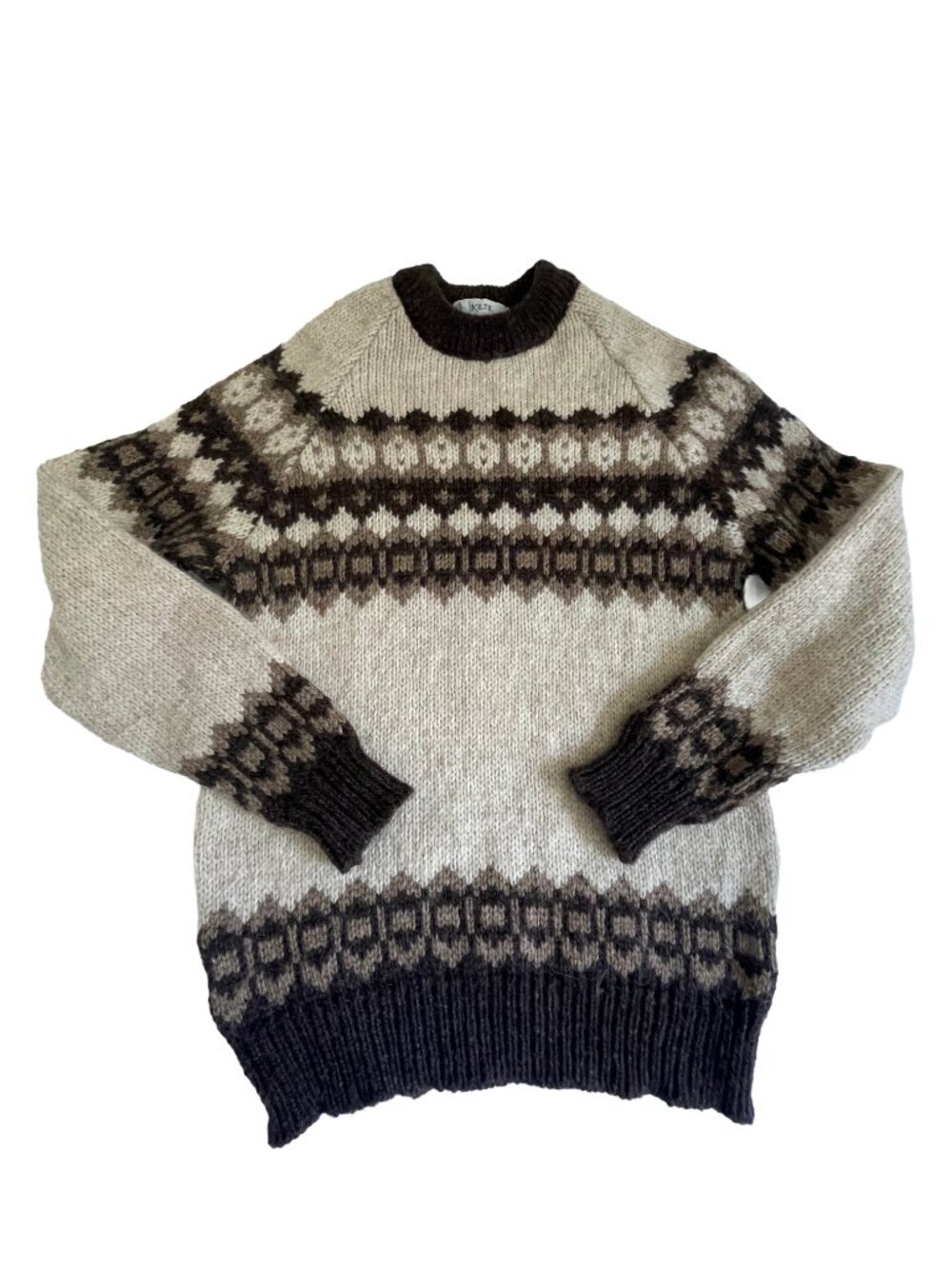 Vintage Scottish Fair Isle Wool Sweater Men’s Medium Made in Scotland Nordic